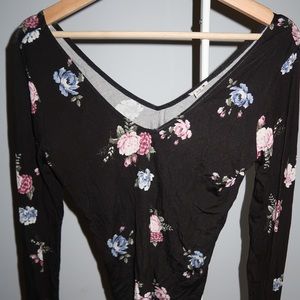 Long sleeve flower print shirt